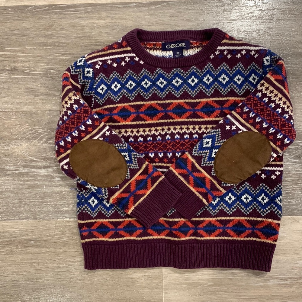 3T Cherokee Sweater with elbow patches. Excellent used condition!
